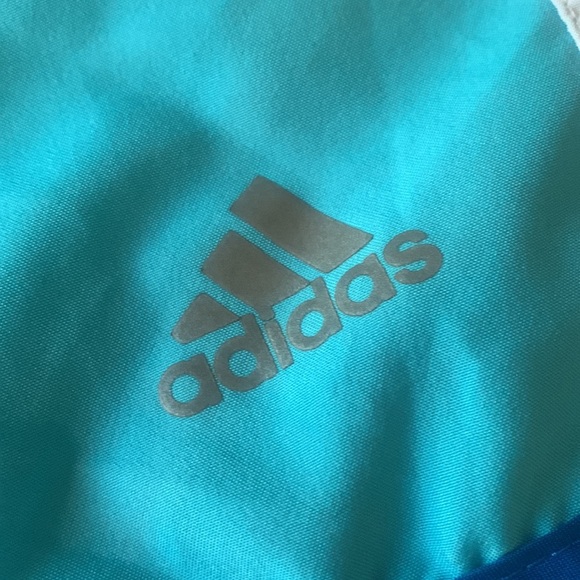 Womens Adidas Athletic Shorts-Blue - Picture 2 of 3